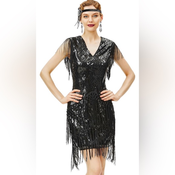 Babeyond, 1920s flapper dress size M - Picture 5 of 8